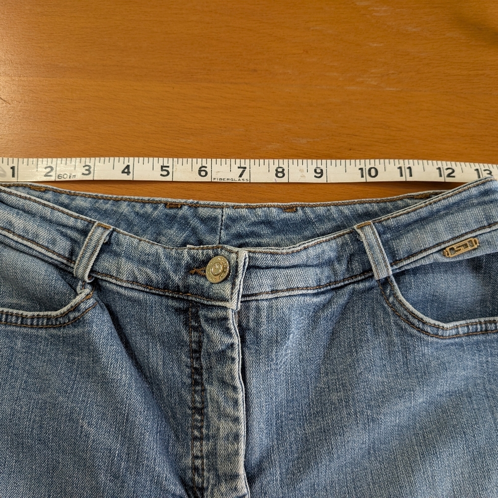 ST JOHN Vintage Sport Capri Denim Jeans Size 8 - Picture 7 of 12